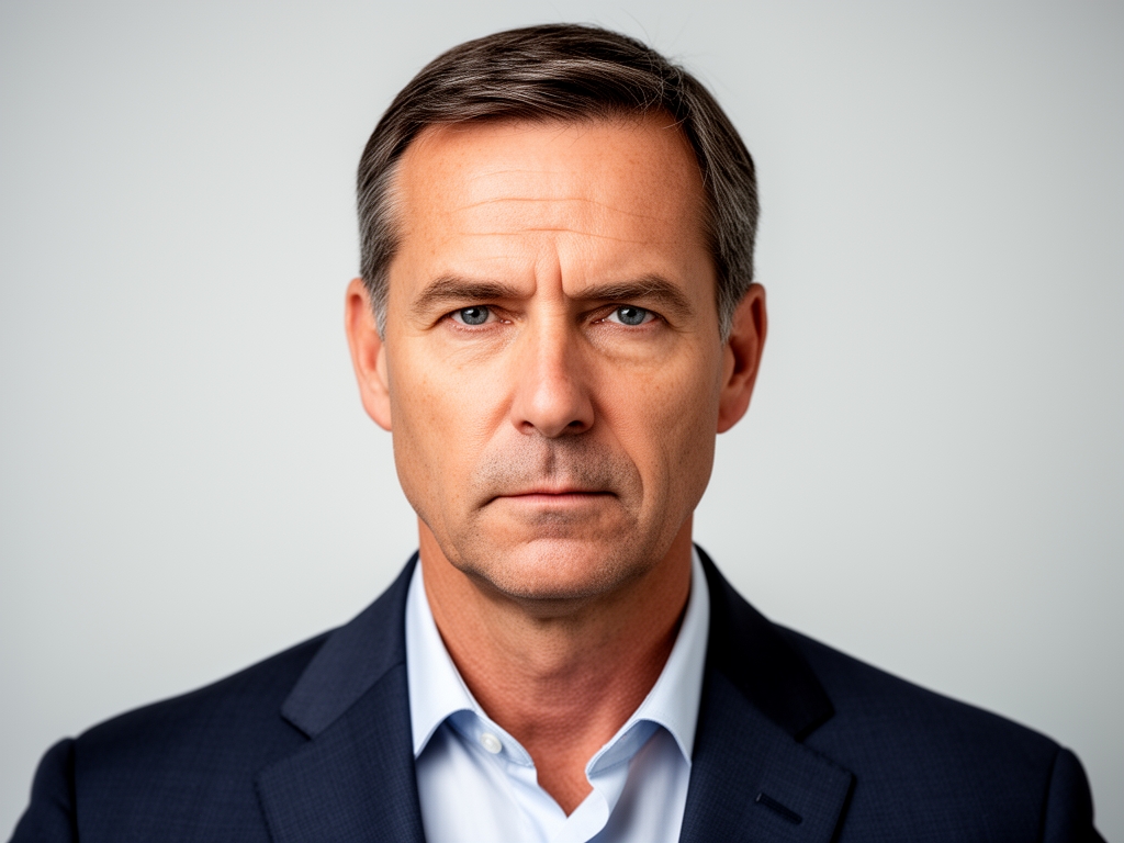 Доктор Мартин Эллсворт, мужчина около 50 лет в деловом пиджаке, серьёзный взгляд, профессиональный портрет на светло-сером фоне